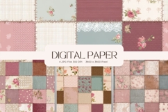 Flower Pattern Background Wallpaper Digital Paper_190 Product Image 1
