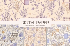 Flower Pattern Background Wallpaper Digital Paper_258 Product Image 1