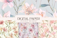 Flower Pattern Background Wallpaper Digital Paper_289 Product Image 1