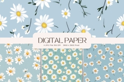 Daisy Flower Seamless Pattern Background Gift Wrap Wallpaper Product Image 1