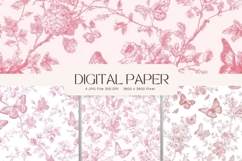 Flower Pattern Background Wallpaper Digital Paper_283 Product Image 1
