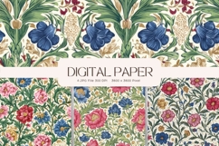 Flower Pattern Background Wallpaper Digital Paper_218 Product Image 1