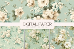 Flower Pattern Background Wallpaper Digital Paper_189 Product Image 1