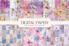 Flower Pattern Background Wallpaper Digital Paper_273 Product Image 1