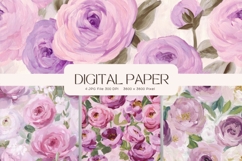 Flower Pattern Background Wallpaper Digital Paper_175 Product Image 1