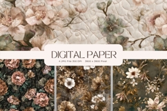 Flower Pattern Background Wallpaper Digital Paper_194 Product Image 1