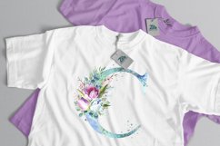 Spring Watercolor Letter. Monogram C. Sublimation Design Product Image 2