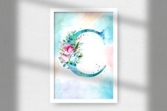 Spring Watercolor Letter. Monogram C. Sublimation Design Product Image 3