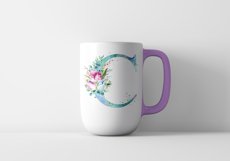 Spring Watercolor Letter. Monogram C. Sublimation Design Product Image 4