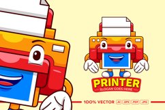 Printer Mascot Logo Product Image 1