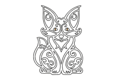 Fox Machine Embroidery Design Product Image 1