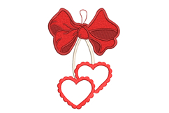Two Hearts, Valentine Machine Embroidery File Product Image 1