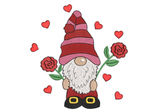 Valentine Gnome, Machine embroidery design Product Image 1