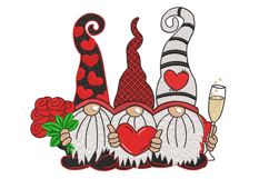 Valentine Gnome, Machine embroidery design Product Image 1
