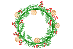 Christmas Wreath Machine Embroidery Design Product Image 1