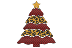 Christmas Tree Machine Embroidery Design. Product Image 1