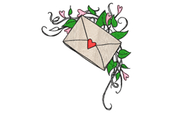 Valentine Love Letter, Machine Embroidery File Product Image 1