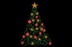 Christmas Tree, Xmas Machine Embroidery Design. Product Image 2