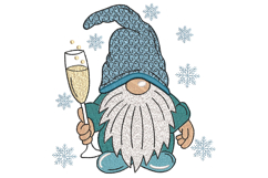 Christmas Gnome with Champagne flute Product Image 1