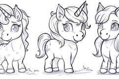 Unicorn Coloring Page Background Product Image 1