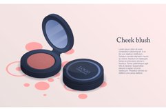 Cheek blush concept background, isometric style Product Image 1