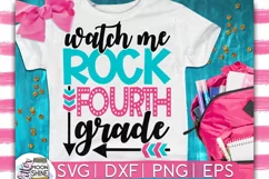Watch Me Rock 4th Grade SVG DXF PNG EPS Cutting Files Product Image 1