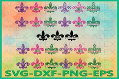 Fleur De Lis SVG, Split Frame Fleur De Lis Product Image 1