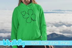 Shamrock Svg Shamrock Heart Svg Heart Shamrock St Patrick's Product Image 1
