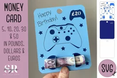 Gamer Birthday Money card | Paper cutting | Money card SVG Product Image 1