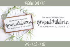 Side By Side Or Miles Apart - Grandchildren SVG Cut File Product Image 1