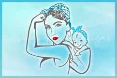Rosie The Riveter Baby Girl Daughter SVG Product Image 2