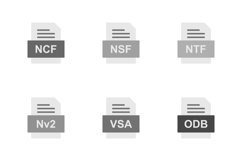 Set Of File Formats Icons Product Image 1