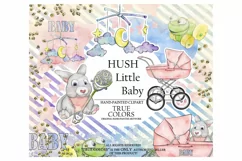 Hush Little Baby Clip Art Fashion Illustration Planner Product Image 1
