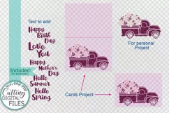 Pop up Floral car Birthday Mothers Day card svg dxf cut out Product Image 2