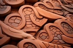 Textured Terracotta stones design. Generate Ai Product Image 1