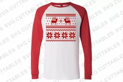 Christmas SVG | Reindeer Christmas Sweater | Shirt Design Product Image 4
