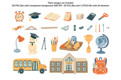 Back to School Clipart &amp; Pattern Product Image 2