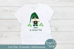 St. Patrick's Day Gnome SVG, png, eps, sublimation, print Product Image 1