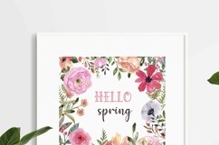 Watercolor Spring Floral Garden Clipart Easter Product Image 9