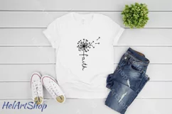 Faith Cross svg, Dandelion svg, Christian svg Product Image 2