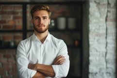 Confident young businessman in modern office Product Image 1