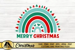 Christmas SVG PNG EPS DXF Christmas Rainbow SVG Baby SVG Product Image 3
