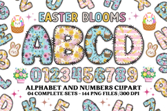Easter Floral Alphabet &amp; Numbers Seamless Patterns PNG Product Image 2