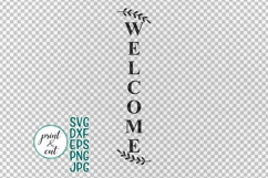Welcome sign Modern Farmhouse Style Antlers Wreath svg print Product Image 5