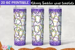 Sublimation Mardi Gras Necklaces 20 Oz. skinny tumbler Product Image 1