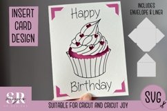 Birthday card insert design| Paper cutting | Cricut Joy svg Product Image 1