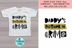 Daddy's partner in crime svg, baby shirt svg Product Image 1