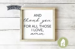 Thank You For All Those I Love SVG, Farmhouse Thanksgiving Product Image 1