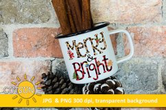 Christmas Sublimation Design Merry &amp; bright Product Image 2