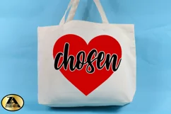 Chosen SVG Christian Quote SVG Valentines Heart SVG Cut file Product Image 3